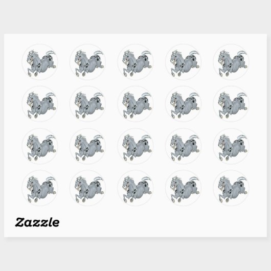 Autocollant Crazy Cartoon Horse (Feuille)