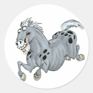 Autocollant Crazy Cartoon Horse
