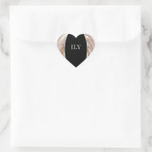 Autocollant crème et noir ILY (Sac)