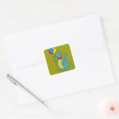 Autocollant crocodile / alligator avec ballons (Enveloppe)
