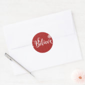 Autocollant Croire Flocon Rouge (Enveloppe)