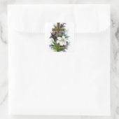 Autocollant Croix aux Fleurs Blanches (Sac)