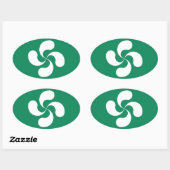 Autocollant Croix Basque "Lauburu" (Feuille)