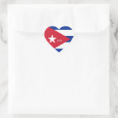 Autocollant Cuba cœur, Drapeau cubain patriotique (Sac)