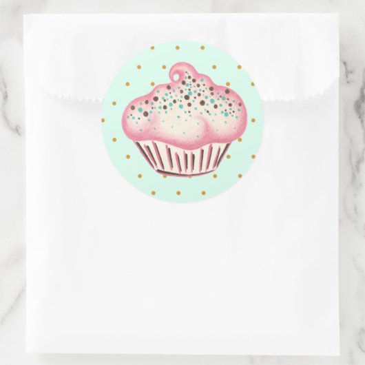 Autocollant Cupcake (Sac)