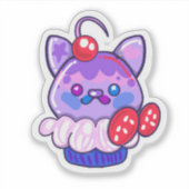 Autocollant cupcake Kawaii Kitty (Devant)
