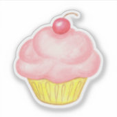 Autocollant Cupcake Rose (Devant)