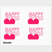 Autocollant Cute R Heureuse Sainte-Valentin (Feuille)