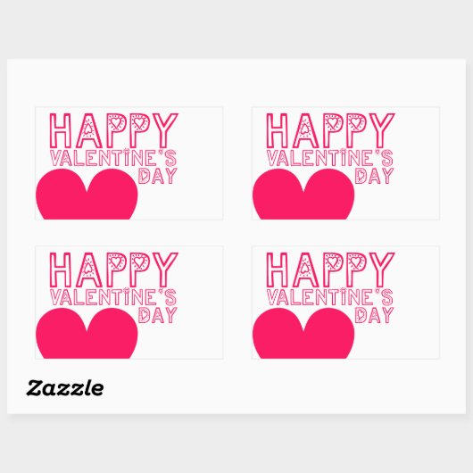 Autocollant Cute R Heureuse Sainte-Valentin (Feuille)