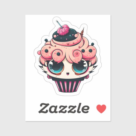 Autocollant Cyberpunk Cupcakes (Feuille)