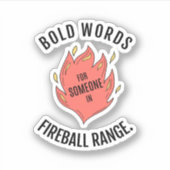 Autocollant D&D de la gamme Fireball (Devant)