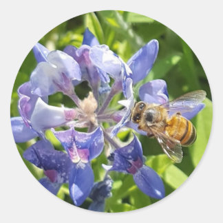 Autocollant d'abeille au miel