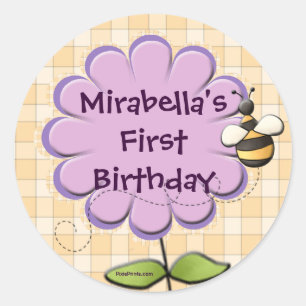 Autocollant d'abeille de correction de fleur