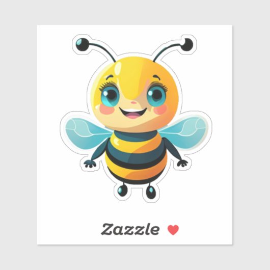 Autocollant d'abeille pour bouteille d'eau (Feuille)