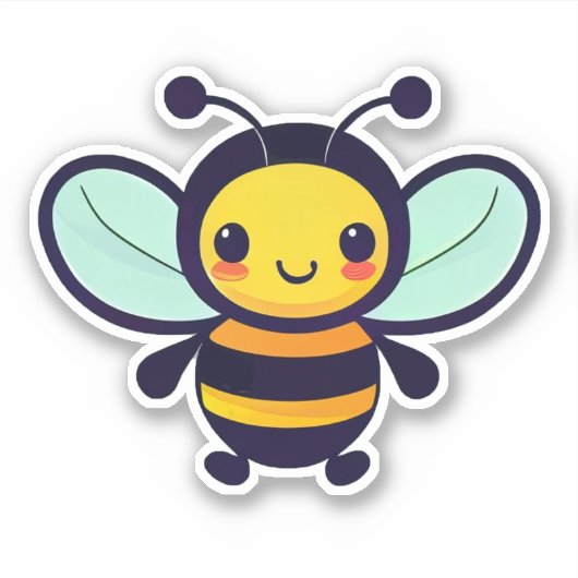 Autocollant d'abeille pour bouteille d'eau (Devant)