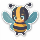 Autocollant d'abeille pour bouteille d'eau (Devant)
