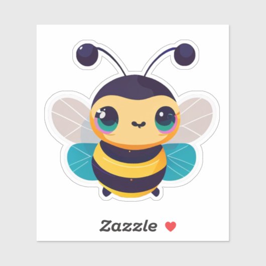 Autocollant d'abeille pour bouteille d'eau (Feuille)
