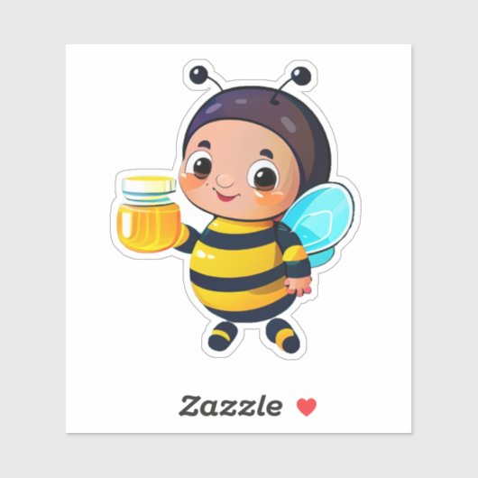 Autocollant d'abeille pour bouteille d'eau (Feuille)