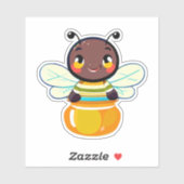 Autocollant d'abeille pour bouteille d'eau (Feuille)