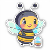 Autocollant d'abeille pour bouteille d'eau (Devant)