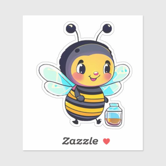 Autocollant d'abeille pour bouteille d'eau (Feuille)