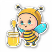 Autocollant d'abeille pour bouteille d'eau (Devant)