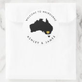 Autocollant d'accueil Mariage Australie pour boîte (Sac)