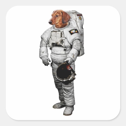 Autocollant Dackel Astronaute (Devant)