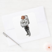 Autocollant Dackel Astronaute (Enveloppe)