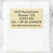 Autocollant d'adresse (Sac)