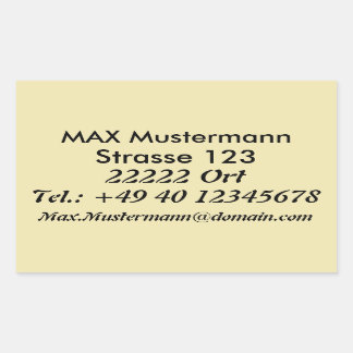 Autocollant d'adresse