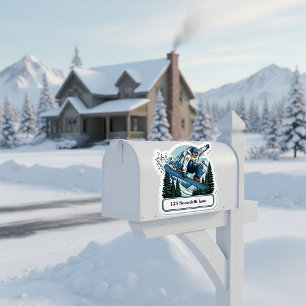 Autocollant d'adresse de boîte aux lettres de snow