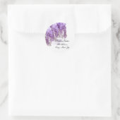 Autocollant d'adresse de la glycine violette (Sac)