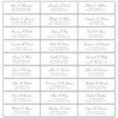 Autocollant d'adresse de noms d'invités Script Élé (Devant)
