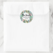 Autocollant d'adresse de retour de Couronne Boho d (Sac)
