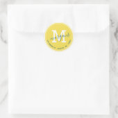 autocollant d'adresse de retour double monogramme  (Sac)