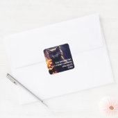 Autocollant d'adresse Halloween Chat Noir et Citro (Enveloppe)