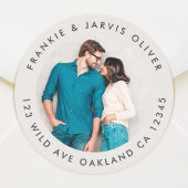 Autocollant d'adresse photo | Étiquette de scellé 