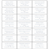 Autocollant d'adresse pour invité de mariage Navy  (Devant)