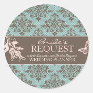 Autocollant d'affaires Damask Automne