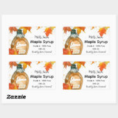 Autocollant d'affaires Étiquette de sirop d'érable (Feuille)