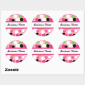 Autocollant d'affaires Polka Dot customisé (Feuille)