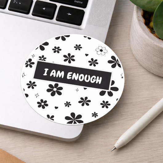Autocollant d'affirmation | Motivation florale noi