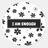 Autocollant d'affirmation | Motivation florale noi (Devant)