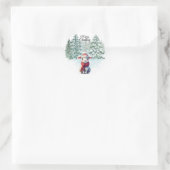 Autocollant d'agneau de Noël (Sac)