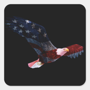 Autocollant d'aigle à drapeau américain