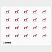 Autocollant Dala Horse (Feuille)