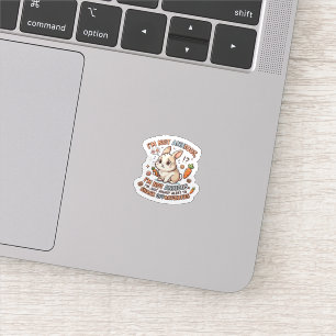 Autocollant d'alerte de snack de lapin inquiet
