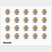 Autocollant d'alien bizarre (Feuille)