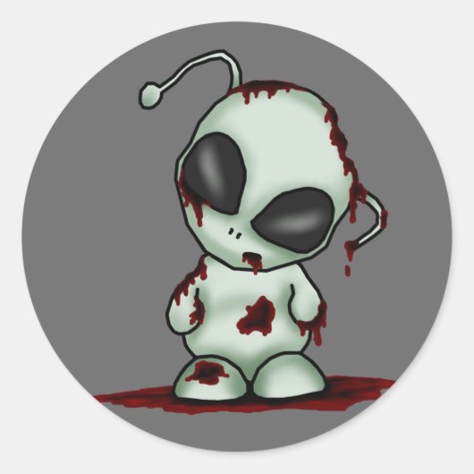 Autocollant d'alien de zombi (Devant)